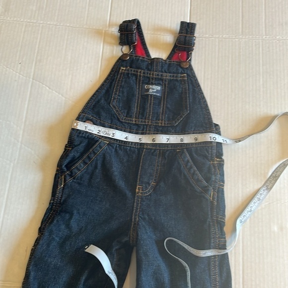 Oshkosh B’gosh-18 months-darker wash blue-carpenter,lined, bib overalls. - Picture 9 of 12